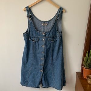 Denim overall dress vintage
